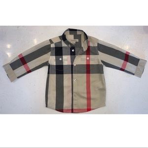 Burberry toddler kids button up shirt 18 months